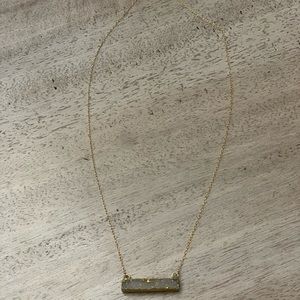 Crystal bar necklace